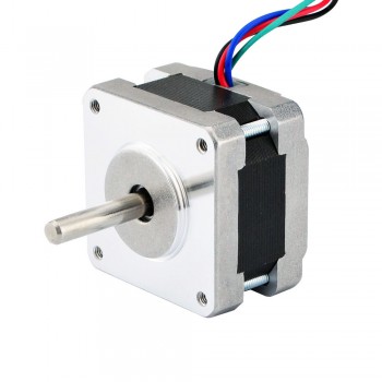 Nema 16 Stepper Motor Bipolar 1.8 Deg 18Ncm (25.5oz.in) 0.65A 4.55V 39x39x34mm 4 Wires