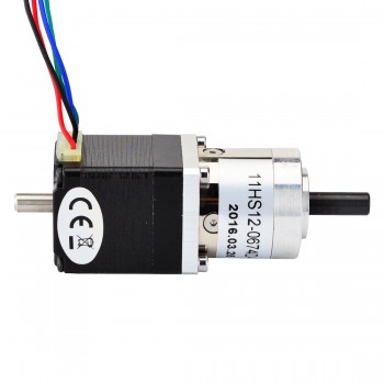 Nema 11 Geared Stepper Motor L=31mm 6Ncm 0.35 Deg 0.67A 3.8V with 5:1 Planetary Gearbox Dual Shaft