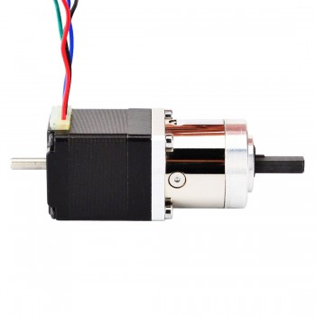 Nema 11 Geared Stepper Motor Bipolar L=31mm 6Ncm 0.35 Deg 0.67A 3.8V with 5:1 Gearbox Dual Shaft