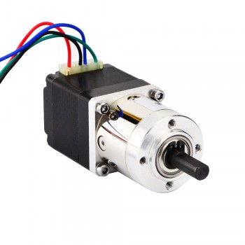 Nema 11 Geared Stepper Motor Bipolar L=31mm 6Ncm 0.35 Deg 0.67A 3.8V with 5:1 Gearbox Dual Shaft