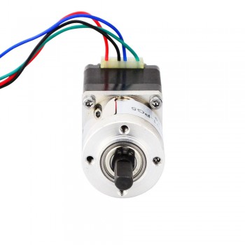 Nema 11 Geared Stepper Motor Bipolar L=31mm 6Ncm 0.35 Deg 0.67A 3.8V with 5:1 Gearbox Dual Shaft