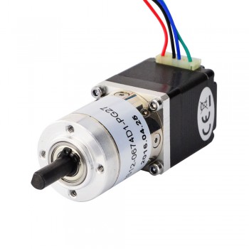 Nema 11 Geared Stepper Motor Bipolar L=31mm 6Ncm 0.067 Deg 0.67A 3.8V with 27:1 Gearbox Dual Shaft