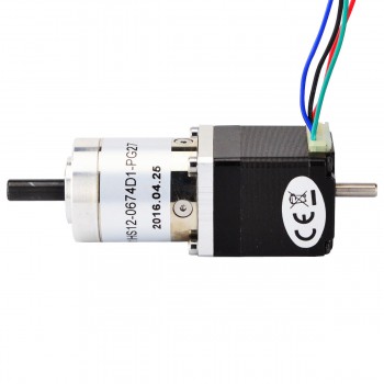 Nema 11 Geared Stepper Motor Bipolar L=31mm 6Ncm 0.067 Deg 0.67A 3.8V with 27:1 Gearbox Dual Shaft