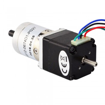 Nema 11 Geared Stepper Motor Bipolar L=31mm 6Ncm 0.067 Deg 0.67A 3.8V with 27:1 Gearbox Dual Shaft