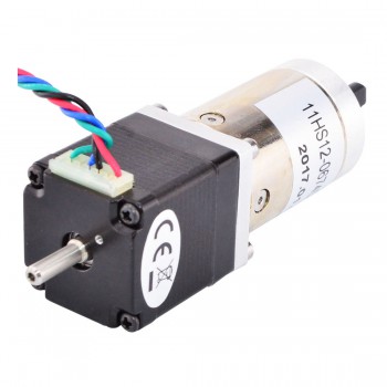 Nema 11 Gear Stepper Motor Bipolar L=31mm 6Ncm 0.018°0.67A 3.8V with 100:1 Gearbox Dual D-Cut Shaft