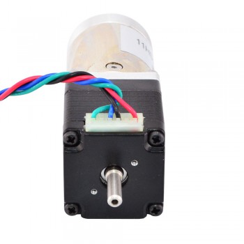 Nema 11 Gear Stepper Motor Bipolar L=31mm 6Ncm 0.018°0.67A 3.8V with 100:1 Gearbox Dual D-Cut Shaft