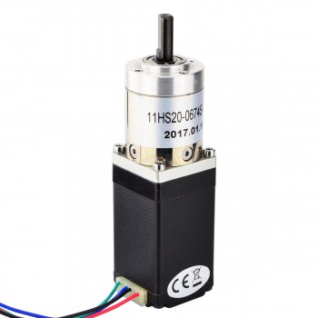 Nema 11 Gearbox Stepper Motor Bipolar L=51mm 12Ncm 0.067 Deg 0.67A 6.2V with 27:1 Planetary Gearbox