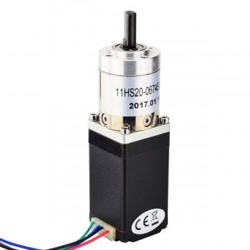 Nema 11 Gearbox Stepper Motor Bipolar L=51mm 12Ncm  0.067 Deg 0.67A 6.2V with 27:1 Planetary Gearbox