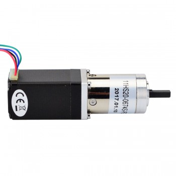 Nema 11 Geared Stepper Motor Bipolar L=51mm 12Ncm 0.018 Deg 0.67A 6.2V with 100:1 Planetary Gearbox