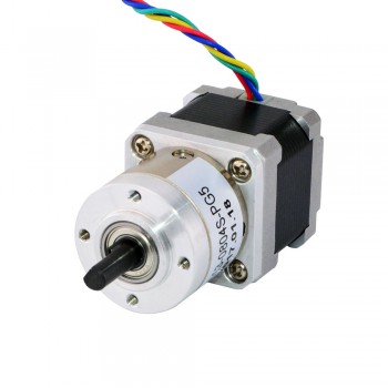 Nema 14 Stepper Motor Bipolar L=33mm 18Ncm 0.35 Deg 0.8A 5.4V with 5:1 Planetary Gearbox