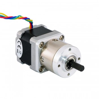 Nema 14 Stepper Motor Bipolar L=33mm 18Ncm 0.35 Deg 0.8A 5.4V with 5:1 Planetary Gearbox