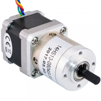 Nema 14 Stepper Motor Bipolar L=33mm 18Ncm 0.094 Deg 0.8A 5.4V with 19:1 Planetary Gearbox