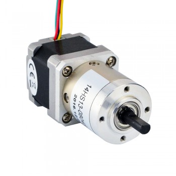 Nema 14 Stepper Motor Bipolar L=33mm 18Ncm 0.067 Deg 0.8A 5.4V with 27:1 Planetary Gearbox