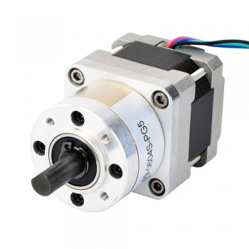 Nema 16 Stepper Motor Bipolar L=33mm 22Ncm 0.35 deg 0.6A 9V with 5:1 Planetary Gearbox