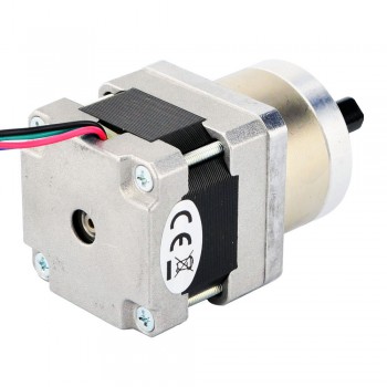 Nema 16 Stepper Motor Bipolar L=33mm 22Ncm 0.35 deg 0.6A 9V with  5:1 Planetary Gearbox