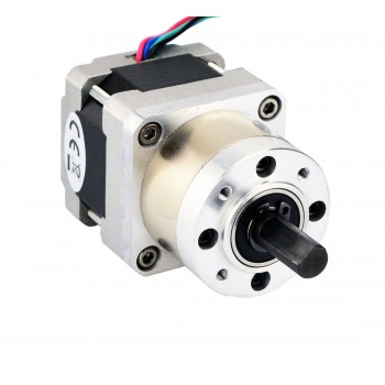 Nema 16 Stepper Motor Bipolar L=33mm 22Ncm 0.35 deg 0.6A 9V with  5:1 Planetary Gearbox