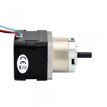 Nema 17 Stepper Motor Bipolar L=33mm 26Ncm 0.35 deg 12V with 5:1 Planetary Gearbox for DIY CNC Robot 3D Printer