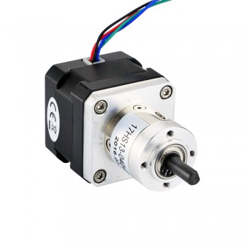 Nema 17 Stepper Bipolar L=33mm 26Ncm 0.35 deg 0.4A 12V with 5:1 Small Planetary Gearbox