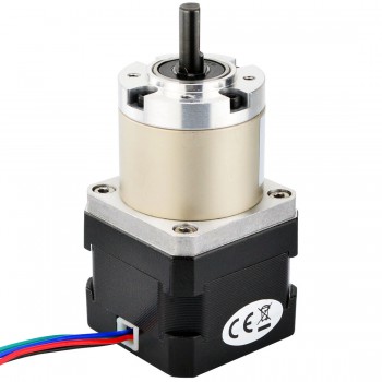 Nema 17 Stepper Motor Bipolar L=33mm 26Ncm 0.067 deg 0.4A 12V with 27:1 Planetary Gearbox