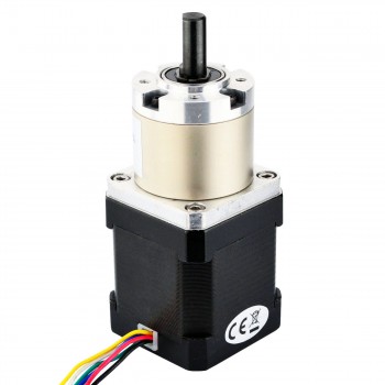 Nema 17 Stepper Motor Unipolar L=48mm 32Ncm 0.131 deg 0.4A 12V with 14:1 Planetary Gearbox