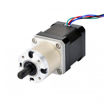 Nema 17 Stepper Motor Bipolar L=48mm 44Ncm 0.131 deg 1.68A 2.8V with 14:1 Planetary Gearbox