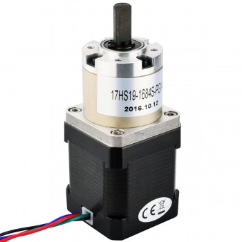 Nema 17 Stepper Motor Bipolar L=48mm 44Ncm  0.131 deg 1.68A 2.8V with 14:1 Planetary Gearbox