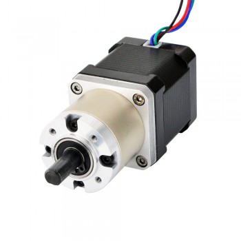 Nema 17 Stepper Motor Bipolar 44Ncm L=48mm 0.067 deg 1.68A 2.8V with  27:1 Planetary Gearbox