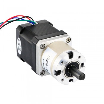 Nema 17 Stepper Motor Bipolar 44Ncm L=48mm 0.067 deg 1.68A 2.8V with 27:1 Planetary Gearbox