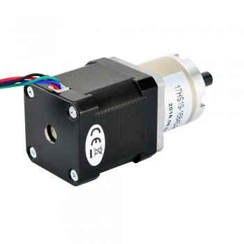 Nema 17 Stepper Motor Bipolar 44Ncm L=48mm 0.067 deg 1.68A 2.8V with  27:1 Planetary Gearbox