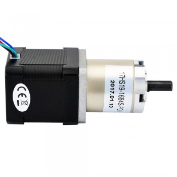 Nema 17 Stepper Motor Bipolar L=48mm 44Ncm 0.035 deg 1.68A 2.8V with 51:1 Planetary Gearbox