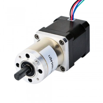 Nema 17 Stepper Motor Bipolar L=48mm 44Ncm 0.0253 deg 1.68A 2.8V with 71:1 Planetary Gearbox