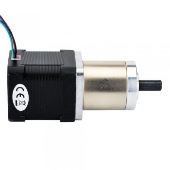 Nema 17 Stepper Motor Bipolar L=48mm 44Ncm 0.0253 deg 1.68A 2.8V with 71:1 Planetary Gearbox