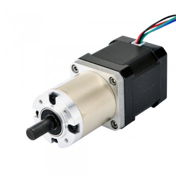 Nema 17 Stepper Motor Bipolar L=48mm 44Ncm 0.018 deg 1.68A  2.8V with 100:1 Planetary Gearbox