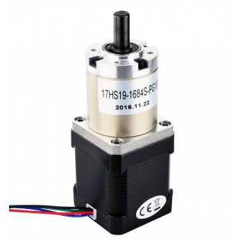 Nema 17 Stepper Motor Bipolar L=48mm 44Ncm 0.018 deg 1.68A  2.8V with 100:1 Planetary Gearbox