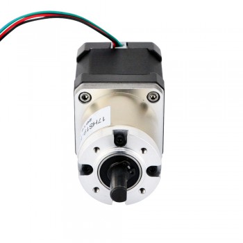 Nema 17 Stepper Motor Bipolar L=48mm 44Ncm 0.018 deg 1.68A  2.8V with 100:1 Planetary Gearbox