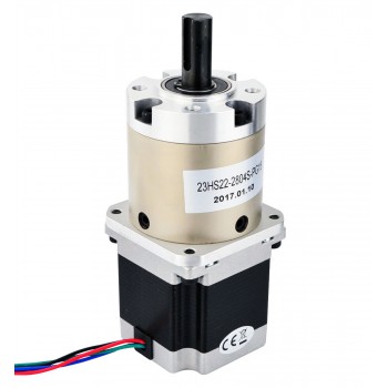 Nema 23 Stepper Motor Bipolar L=56mm 1.25Nm 0.12 deg  2.8A 2.6V with 15:1 Planetary Gearbox