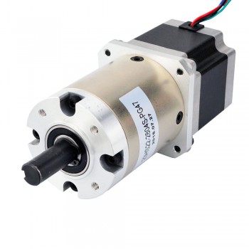 Nema 23 Stepper Motor Bipolar L=56mm 1.25Nm 0.039 deg 2.8A 2.6V with 47:1 Planetary Gearbox