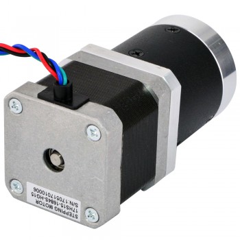 Nema 17 Stepper Motor L=39mm 39Ncm 0.12 deg 1.68A 2.7V with 15:1 Planetary Gearbox