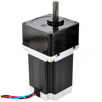 Nema 23 Stepper Motor Bipolar L=76mm 1.89Nm 0.18 deg 2.8A 3.2V with 10:1 Spur Gearbox