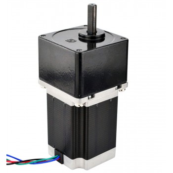 Nema 23 Stepper Motor Bipolar L=76mm 1.89Nm 0.09 deg 2.8A 3.2V with 20:1 Spur Gearbox