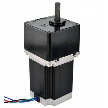 Nema 23 Stepper Motor Bipolar L=76mm 1.89Nm 0.06 deg 2.8A 3.2V with 30:1 Spur Gearbox