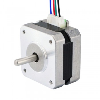 Nema Size 17 Stepper Motor Bipolar 1.8 Deg 18Ncm (25.5oz.in) 0.7A 2.9V 42x42x25mm 4 Wires 17HS10-0704S