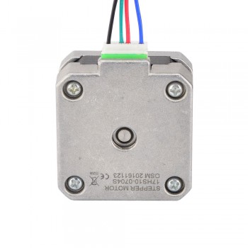 Nema Size 17 Stepper Motor Bipolar 1.8 Deg 18Ncm (25.5oz.in) 0.7A 2.9V 42x42x25mm 4 Wires 17HS10-0704S