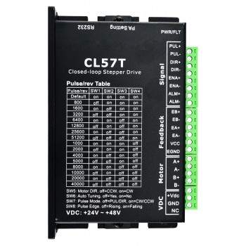 Closed Loop Stepper Driver 0-8.0A 24-48VDC for Nema 17, 23, 24 Stepper Motor
