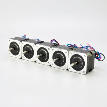 5PCS Nema 17 Stepper Motor Bipolar 1.8 Deg 26Ncm (36.8oz.in) 0.4A 12 Volt 42x42x34mm 4 Wires