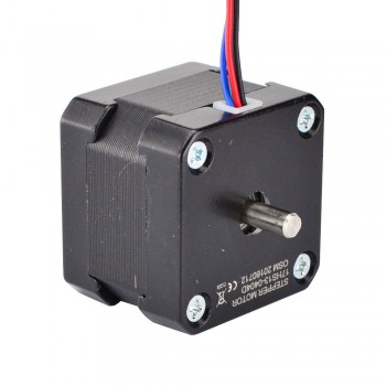 Dual Shaft Nema 17 Stepper Motor Bipolar 1.8 Deg 26Ncm (36.8oz.in) 0.4A 12V 42x34mm 4 Wires