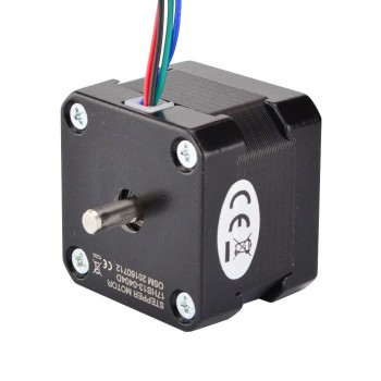 Dual Shaft Nema 17 Stepper Motor Bipolar 1.8 Deg 26Ncm (36.8oz.in) 0.4A 12V 42x34mm 4 Wires