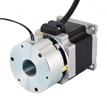 Nema 23 Stepper Motor Bipolar 1.8 Deg 1.26Nm(178oz.in) 2.8A 2.5V with Brake D-Cut Shaft