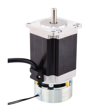 Nema 23 Stepper Motor Bipolar 1.8 Deg 1.9Nm(269oz.in) 2.8A 3.2V with Brake D-Cut Shaft