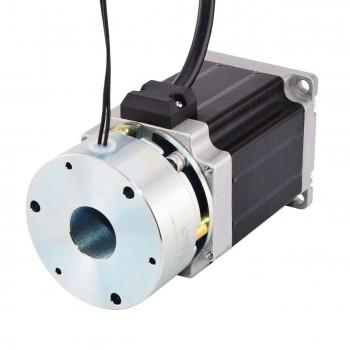 Nema 23 Stepper Motor Bipolar 1.8 Deg 1.9Nm(269oz.in) 2.8A 3.2V with Brake D-Cut Shaft